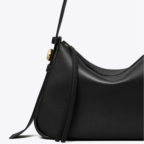 Tory Burch Romy Small Shoulder Bag Black Leather NWT - Picture 12 of 14